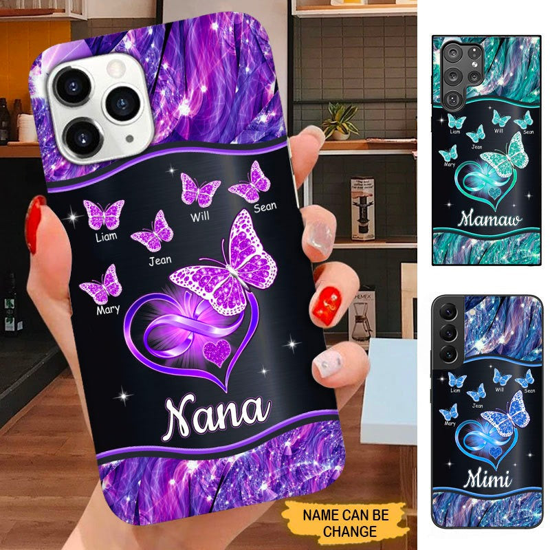 Infinity Heart Butterfly Grandma Nana Mommy Personalized Phone case SC251010 Phone case ShinyCustom Phone Case 