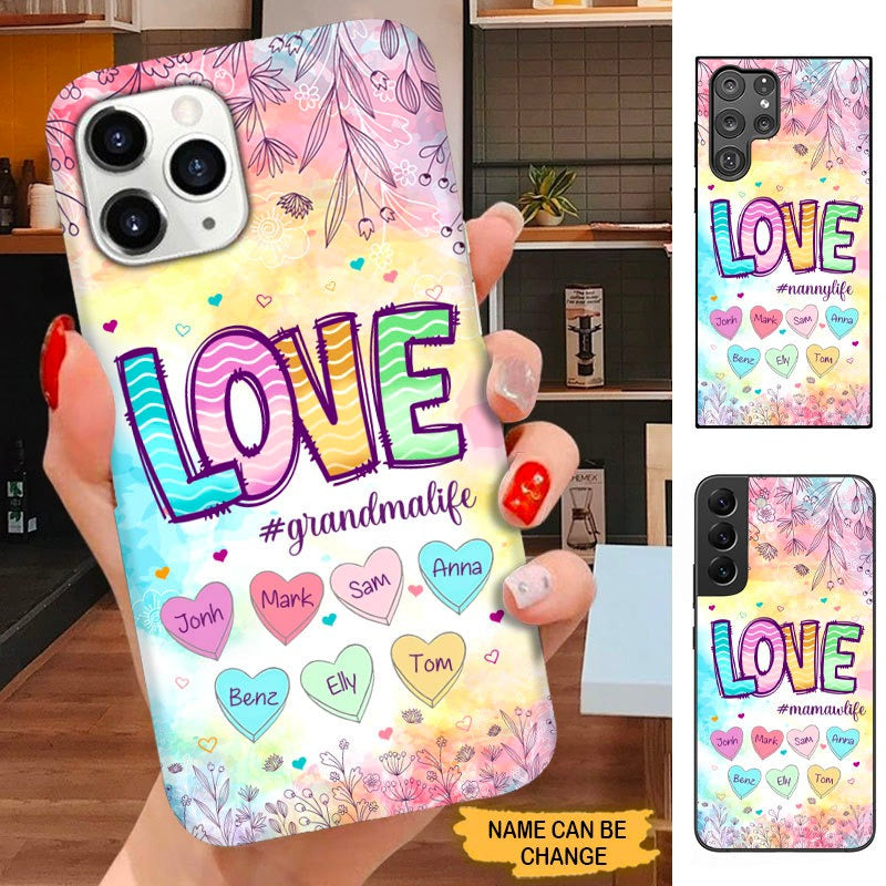 LOVE grandma life Nana Mommy Personalized Phone case SC2499 Phone case ShinyCustom Phone Case 