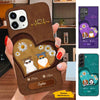 Leather Pattern Cat Lover Dog Lover Personalized Phone case SC011201