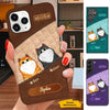 Leather Pattern Cat Mom Cat Lover Personalized Phone Case SC29127