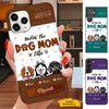Leather Pattern Dog Mom Puppy Personalized Phone Case SC29121