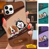 Leather Pattern Dog Mom Puppy Personalized Phone Case SC29123