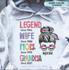 Legend Wife Mom Grandma Pattern Personalized Shirt 2D Hoodie Dreamship 