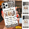 Leopard Blessed to be called Nana Mommy Mimi Grandma Personalized Phone Case SC241101