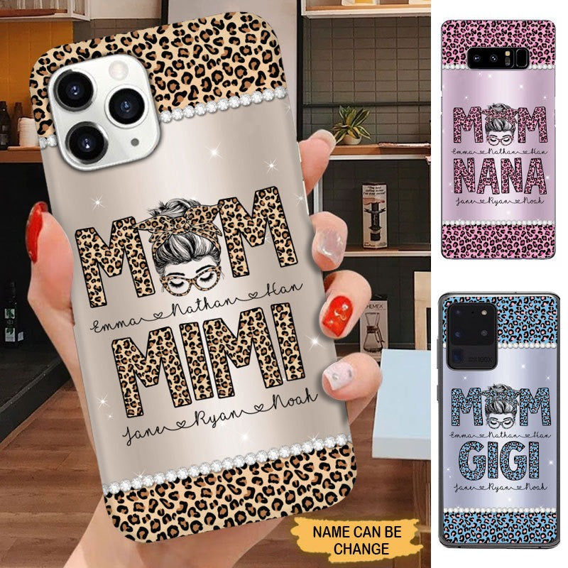 Leopard Mom and Grandma Mommy Auntie Personalized Phone Case Phone case FUEL 