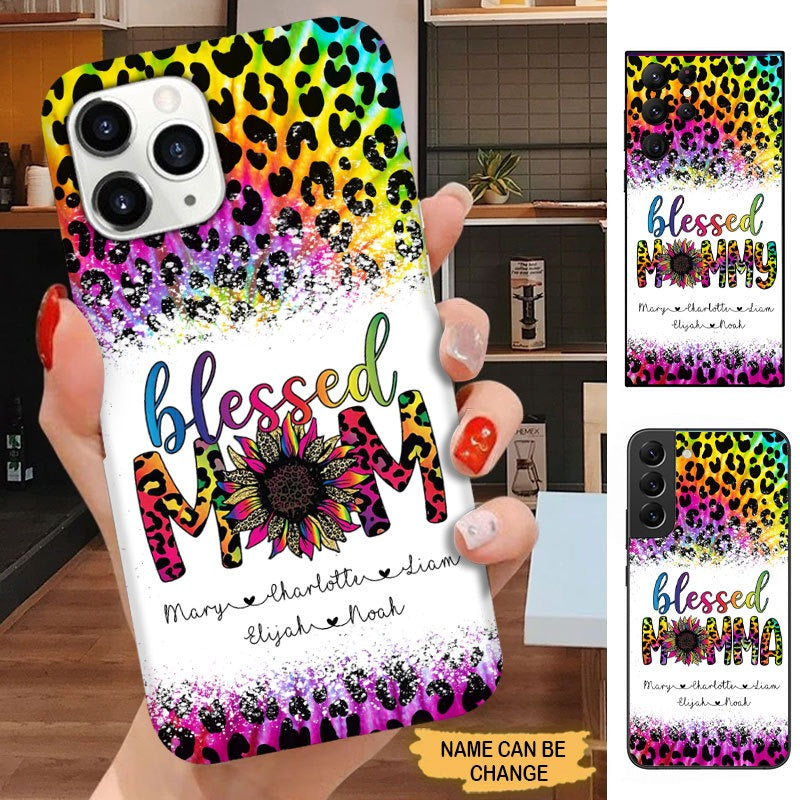 Leopard Pattern Blessed MOM Personalized Phone case Phone case FUEL 