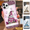 Leopard Pattern Gnome Grandma with Grandkids Personalized Phone case Phone case FUEL