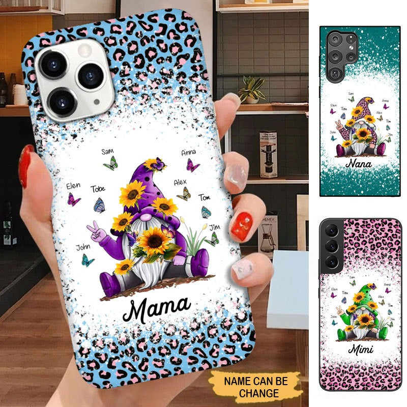 Leopard Sunflower Gnome Butterflies Grandma Mommy Auntie Personalized Phone Case SC09062 Phone case FUEL 