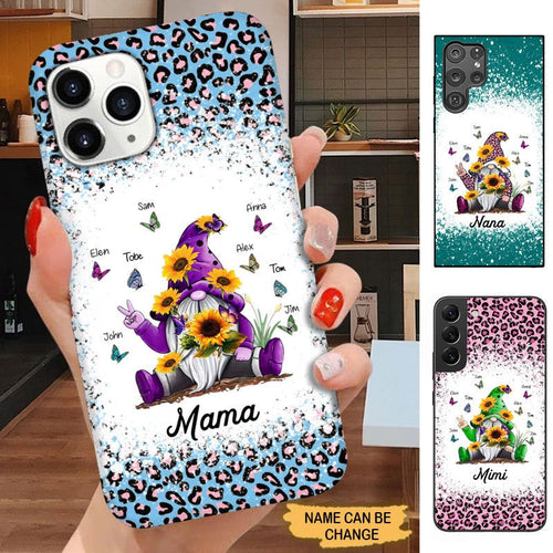 Leopard Sunflower Gnome Butterflies Grandma Mommy Auntie Personalized Phone Case SC09062 Phone case FUEL 
