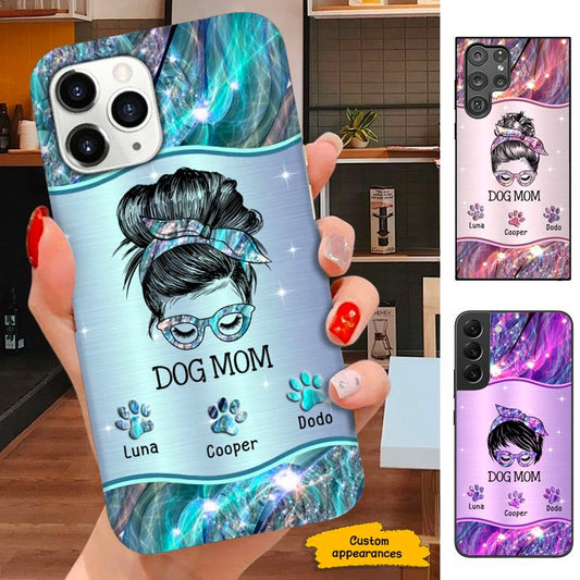 Messy Bun Dog MOM Dog MAMA Personalized Dog Lover Personalized Phone Case SC151102