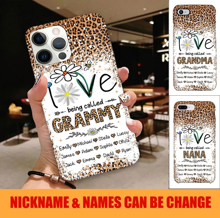 LOVE being called Grandma, Mommy, Auntie, Nana, Gigi Leopard pattern phone case Phone case FUEL 