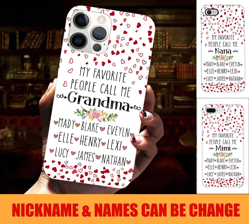 My Favorite People call me Grandma, Mommy, Auntie, Nana, Gigi Leopard buterfly phone case Phone case FUEL 
