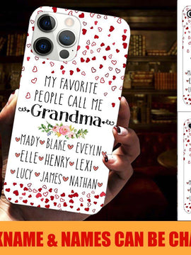 My Favorite People call me Grandma, Mommy, Auntie, Nana, Gigi Leopard buterfly phone case