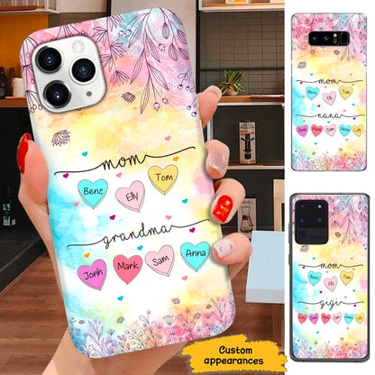 Mom And Grandma's Sweetheats Personalized Phone case SC08121