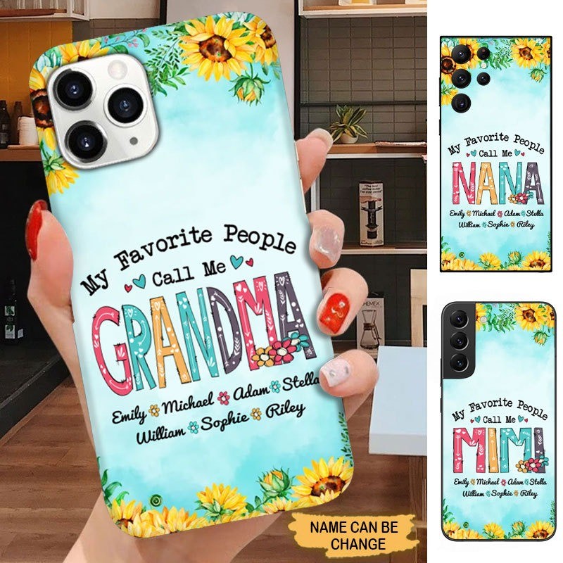 My Favorite People Call me Grandma Mommy Aunite Personalized Phone Case Phone case FUEL 