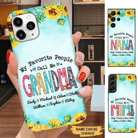 My Favorite People Call me Grandma Mommy Aunite Personalized Phone Case Phone case FUEL 