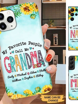 My Favorite People Call me Grandma Mommy Auntie Personalized Phone Case