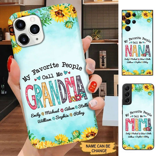 My Favorite People Call me Grandma Mommy Aunite Personalized Phone Case Phone case FUEL 