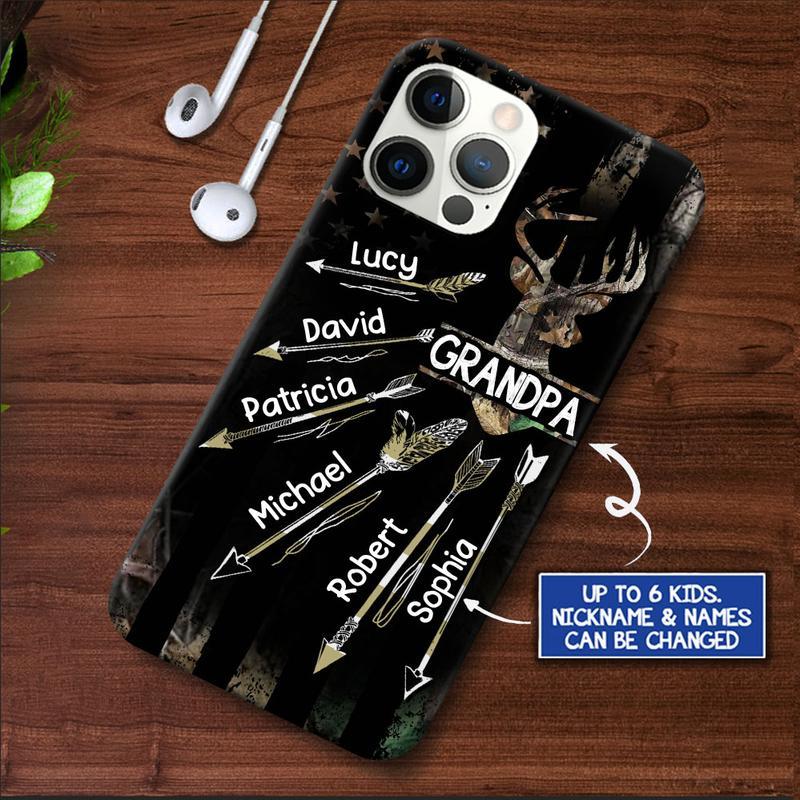 Grandpa With Grandkids Deer Arrow Personalized Phone case NLA16JUN21NQ1 Phonecase FUEL 