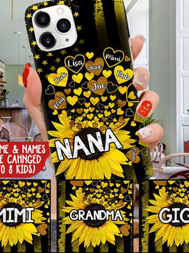 Grandma With Grandkids Flower Personalized Phone case NLA16JUN21SH1