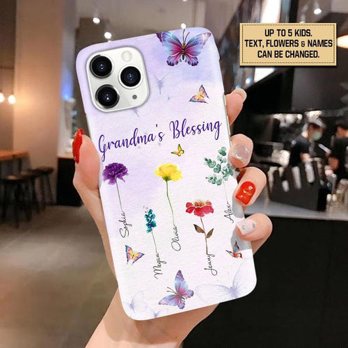 Grandma With Grandkids Flower Personalized Phone case NLA17JUN21VA2 Phonecase FUEL 