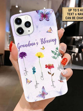 Grandma With Grandkids Flower Personalized Phone case NLA17JUN21VA2