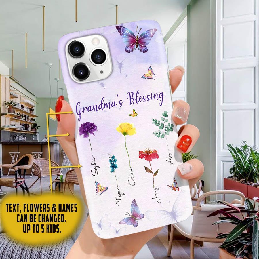 Grandma With Grandkids Flower Personalized Phone case NLA17JUN21VA2 Phonecase FUEL 