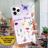 Grandma With Grandkids Flower Personalized Phone case NLA17JUN21VA2 Phonecase FUEL