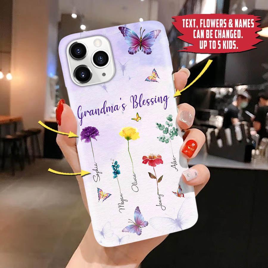 Grandma With Grandkids Flower Personalized Phone case NLA17JUN21VA2 Phonecase FUEL 