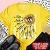 Grandma With Grandkids Flower Arrow Personalized T-Shirt NLA18JUN21SH3 Dreamship