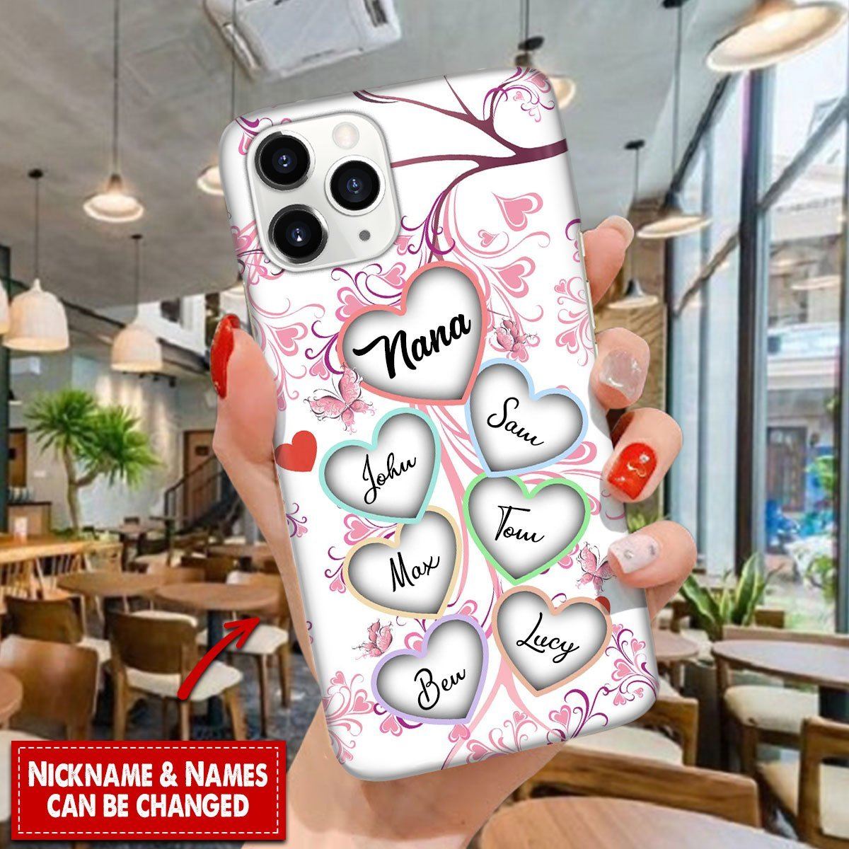 Nana, Gigi, Mimi Grandma heart Personalized Phone case ntk23jun21tp1 Phonecase FUEL 