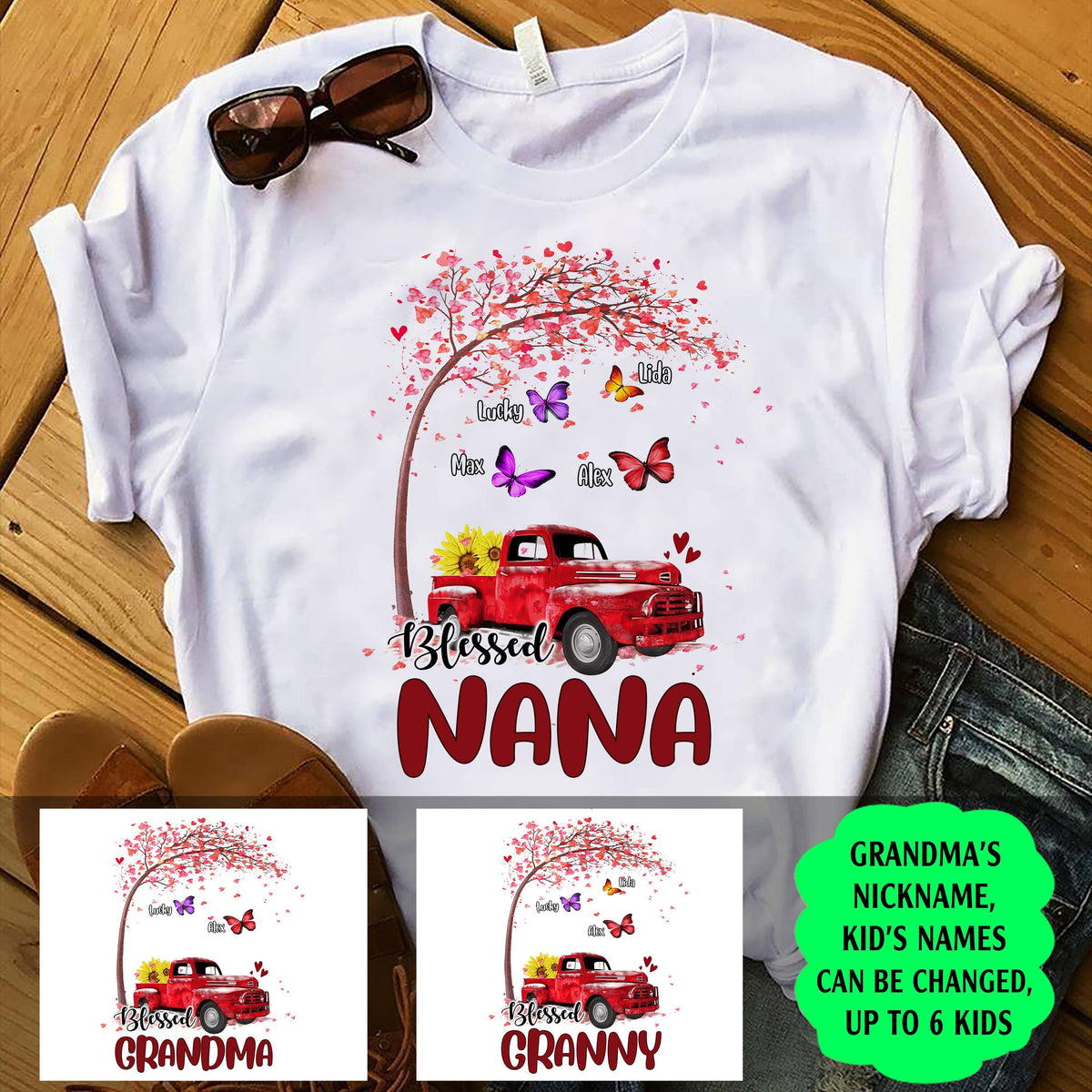 BLESSED GRANDMA PERSONALIZED T-Shirt NTP17jun21tt1 Dreamship 