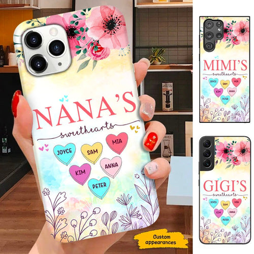 Nana Mimi Grandma Sweathearts Personalized Phone Case SC28122