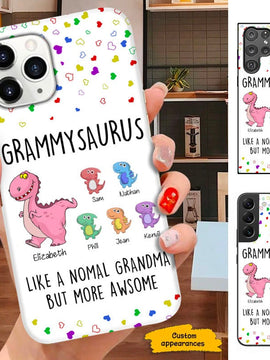 Nanasaurus Grandmasaurus Grandma Mommy Auntie Personalized Phone Case SC291215