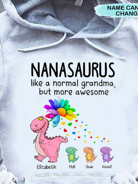 Nanasaurus Grandmasaurus Grandma Mommy Auntie Personalized Shirt SC30917