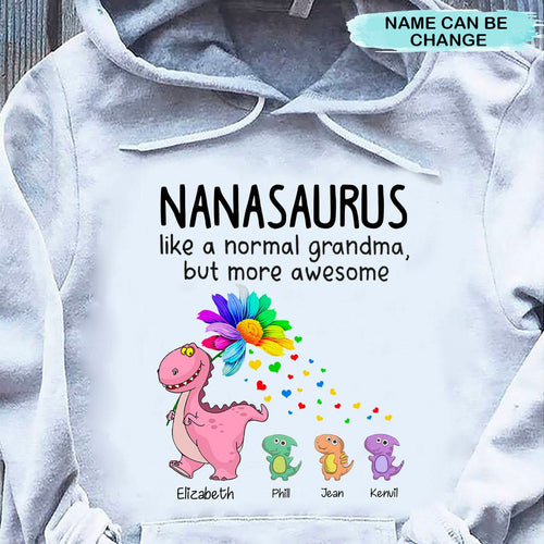 Nanasaurus Grandmasaurus Grandma Mommy Auntie Personalized Shirt SC30917 Apparel ShinyCustom 