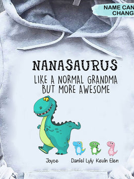 Nanasaurus Grandmasaurus Grandma Mommy Auntie Personalized Shirt