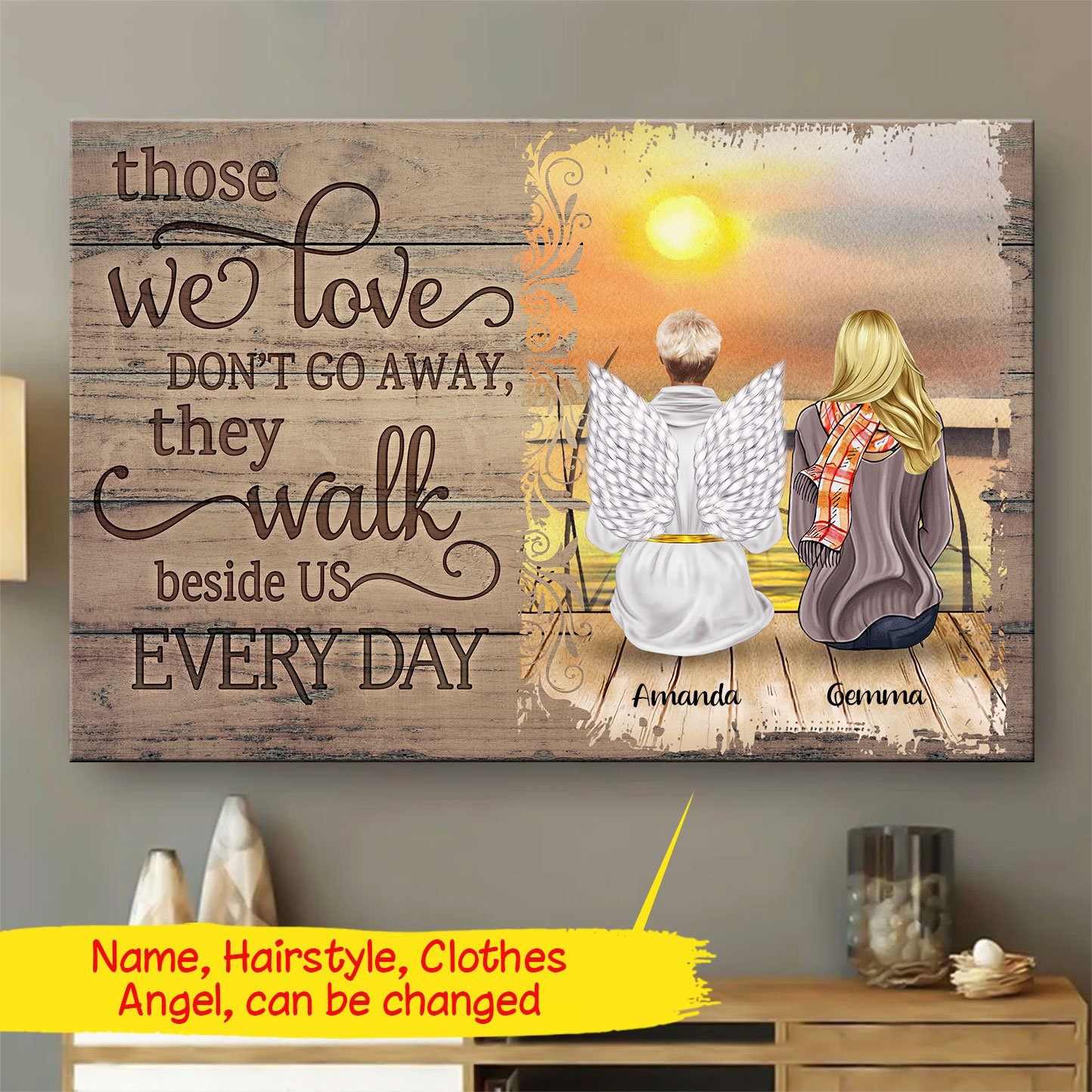 Personalized "Those We Love Don't Go Away" Premium Canvas HP-15CT48 Dreamship 
