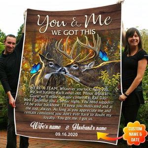 Personalized You And Me We Got This Deer Fleece Blanket Blanket Dreamship 