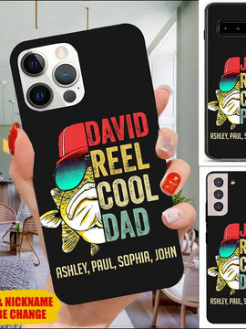 Reel Cool Dad, Grandpa, Papa fishing Personalized Phone Case