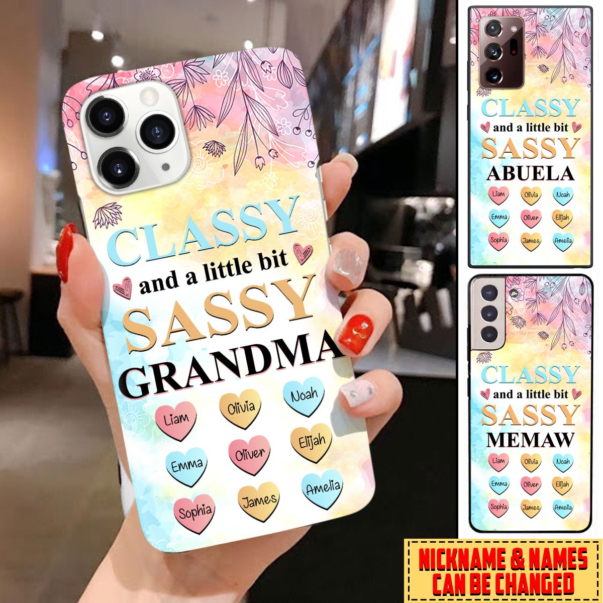 Personalized Classy And A Little Bit Sassy Grandma, Nana Custom Phone Case 24NDH02DEC01 Phone case FUEL 