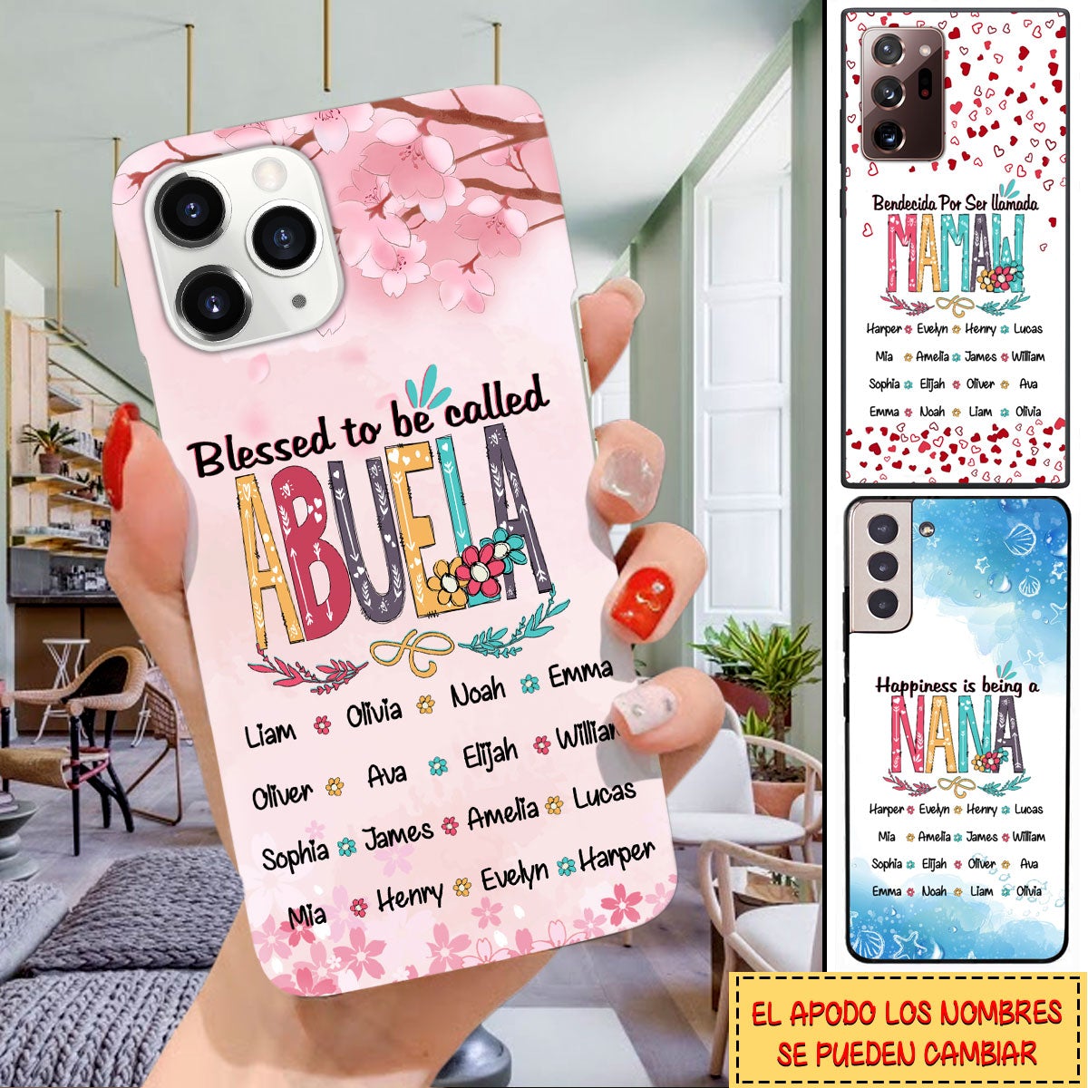 Blessed To Be Called Abuela, Grandma Personalized Custom Phone Case Phone case FUEL 
