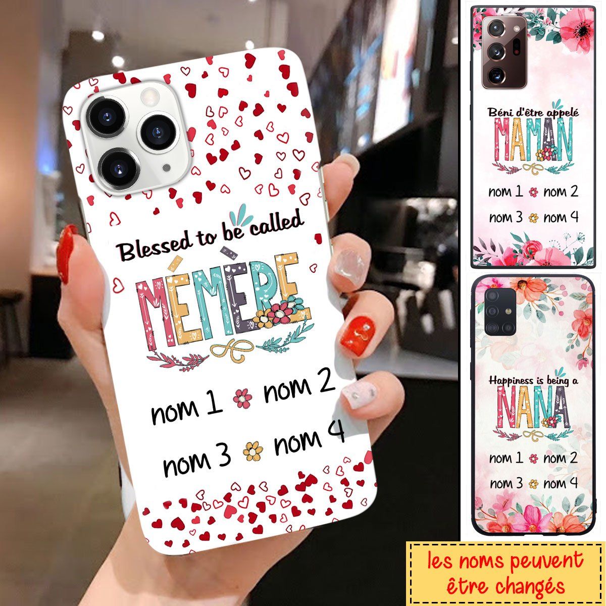 Personalized Custom Blessed To Be Called Mémère Phone Case For French Grandmas Phone case FUEL 