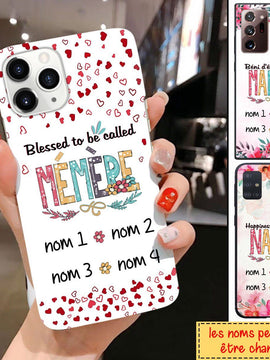 Personalized Custom Blessed To Be Called Mémère Phone Case For French Grandmas