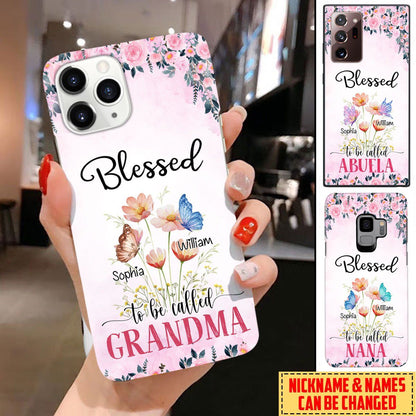 Personalized Custom Love Being Called Nana, Abuela, Gigi, Mom, Autie, Grandmas Butterfly Phone Case Phone case FUEL 