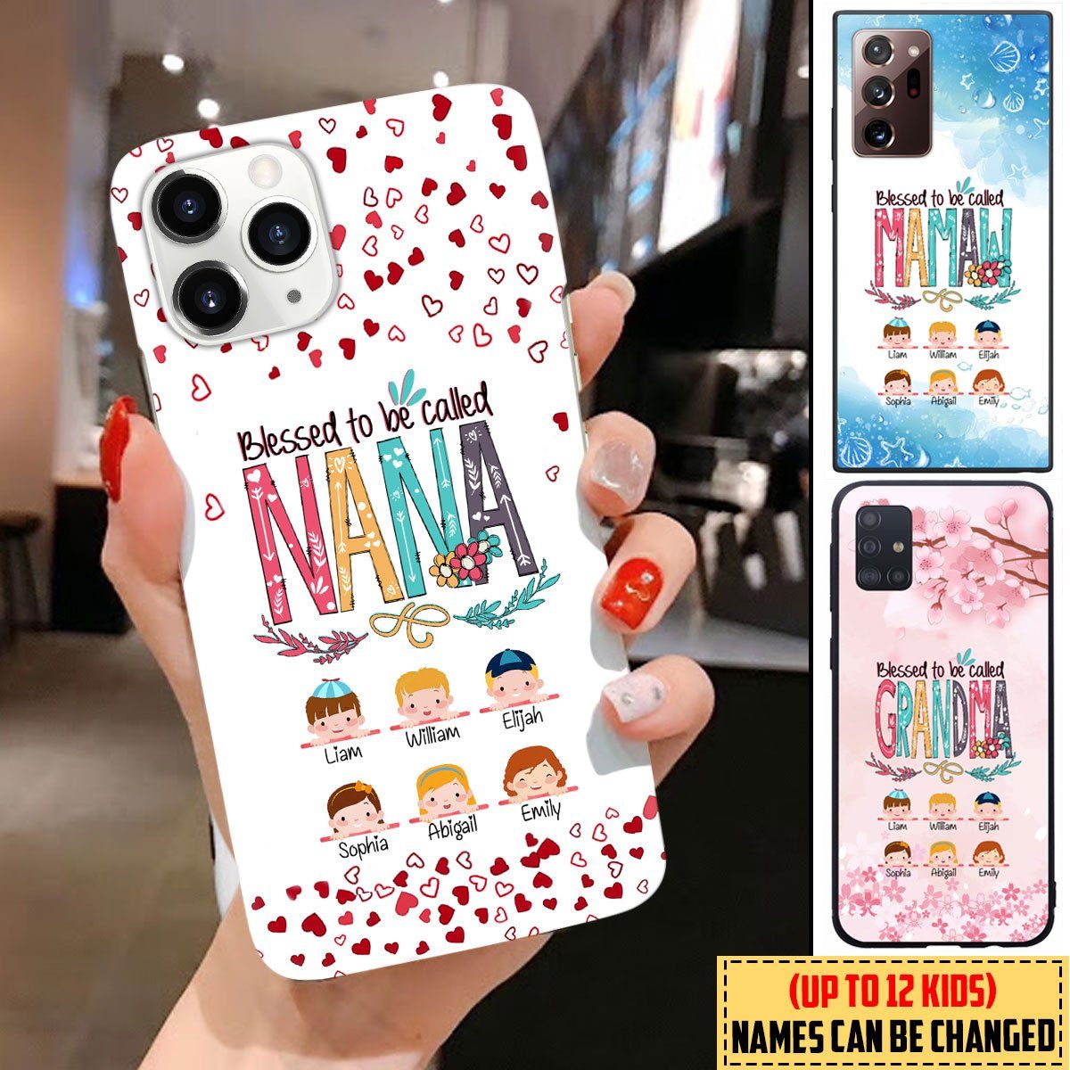 Personalized Custom Blessed to be called Nana Phone Case for Grandmas Phone case FUEL 