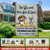 Personalized Custom Dog And Cat Backyard Patio Bar And Grill Garden Flag ftp031 Dog And Cat Flag Dreamship 