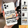 Personalized Custom Dog I Just Want To Play Guitar And Hang Out With My Dogs Phone Case Phone case FUEL 