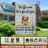 Personalized Custom Dogs Barkyard Patio Bar And Grill Garden Flag Dog Flag Dreamship