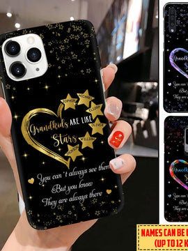 Personalized Custom Grandkids Are Like Stars They Sparkle And Shine Grandmas Phone Case